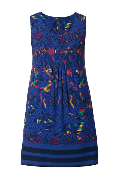 Ulla Popken Šaty  tmavomodrá / žltá / zelená / oranžová