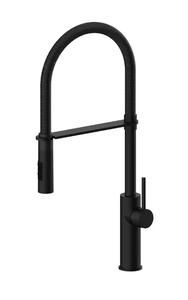 Paffoni Light - Dřezová baterie Professional s flexibilním ramenem, matná černá LIG179NONO