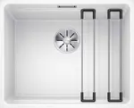 Blanco Etagon 500 - Silgranitový drez, 53x43 cm, s pojazdmi, biela 526346