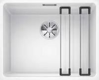 Blanco Etagon 500 - Silgranitový drez, 53x43 cm, s pojazdmi, biela 526346