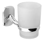 Aqualine Rumba - Pohárik s držiakom, chróm/mliečne sklo RB104