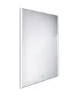 Nimco Zrcadla - Zrcadlo v rámu s LED osvětlením, 60x80 cm, hliník ZP 11002V