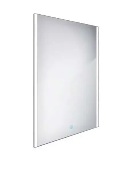 Nimco Zrcadla - Zrcadlo v rámu s LED osvětlením, 60x80 cm, hliník ZP 11002V