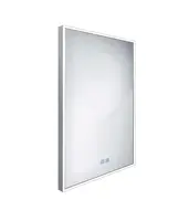 Nimco Zrkadlá - Zrkadlo s LED osvetlením, 50x70 cm, dotykový senzor, hliník ZP 13001VX