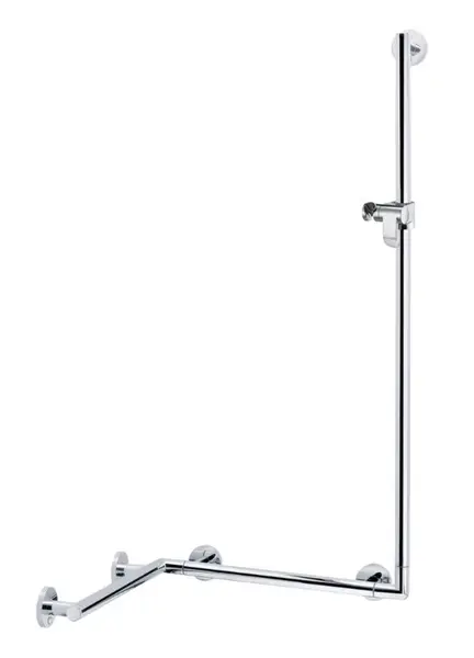 Keuco Plan Care - Držadlo so sprchovou tyčou, 60x68 cm, rohové, chróm 34908014411