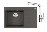 Franke Sety - Kuchynský set G251ŠB, fragranitový drez CNG 611-78 TL/7 a batéria FS 3230.031, šedá bridlica/chróm 114.0720.168