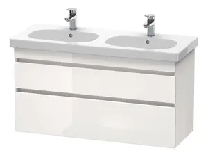 Duravit DuraStyle - Umývadlová skrinka 61x115x45 cm, 2 zásuvky, lesklá biela DS648602222