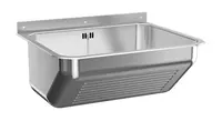Sanela Výlevky z nehrdzavejúcej ocele - Závesná výlevka 55x45x22 cm, s valchou, matná nerezová SLVN 08