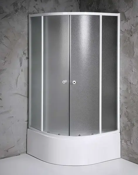 Aqualine Sprchovacie kúty - Sprchový kút  Arlen 800×80 cm, biela/sklo BRICK BTR803