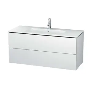 Duravit L-Cube - Umývadlová skrinka, 55x122x48 cm, 2 zásuvky, biela mat LC624301818