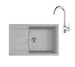 Franke Sety - Kuchynský set T106, tectonitový drez S2D 611-78 XL a batéria FP 9000.031, sivá/chróm 143.0675.733