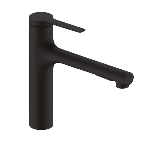 Hansgrohe Zesis M33 - Dřezová baterie 160, s výsuvnou sprškou, sBox lite, matná černá 74804670