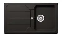 SCHOCK Formhaus - Granitový drez, 86x50 cm, s ovládaním odtoku, Nero FOMD100AGNE