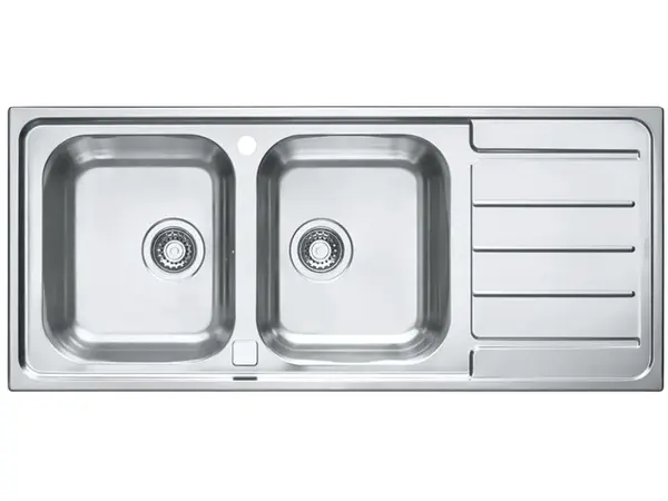 Alveus Line Maxim - Drez 117x51 cm, s ovládaním odtoku, nerezová 1092001