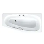 Kaldewei Advantage - Asymetrická vaňa Mini Star ľavá 833, 157x75/50 cm, s otvormi na držadlá, antislip, Perl-Effekt, biela 224930003001