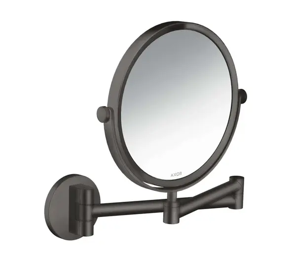 Axor Universal Circular - Kosmetické nástěnné zrcátko, kartáčovaný černý chrom 42849340