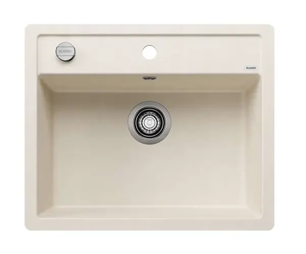 Blanco Dalago 6 - Silgranitový drez, 61x50 cm, s ovládaním odtoku, jemná biela 527064