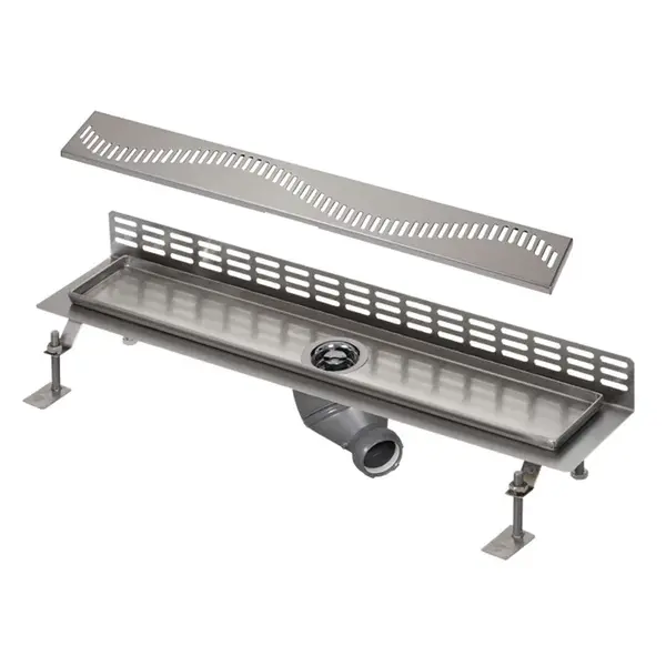 Sanela Nerezové žlaby - Sprchový žlab ke stěně, délka 75 cm, matná nerez SLKN 06AX