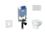 Ideal Standard ProSys - Set predstenovej inštalácie, klozetu a sedadla Bau Ceramic, tlačidla Oleas M2, Rimless, SoftClose, chróm mat ProSys80M SP134