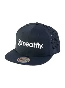 Meatfly kšiltovka Keery Perfor Snapback Petrol / White Logo | Bílá | Velikost One Size