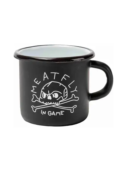 Meatfly plechový hrníček Enamel 0,4 L | Černá | Objem 0,4 L