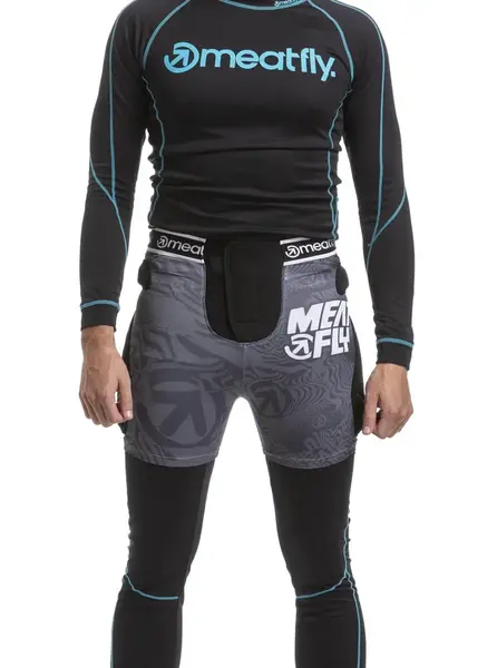 Meatfly chránič kostrče Meafly Norris Black/Grey | Černá | Velikost S