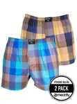 Meatfly pánské boxerky Doug Brown / Blue | Hnědá | Velikost XXL
