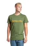 Meatfly pánské tričko Striped Logo Olive | Zelená | Velikost XXL | 100% bavlna