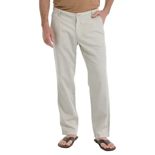 Bushman Pánské lněné kalhoty Birsay, stone 56P