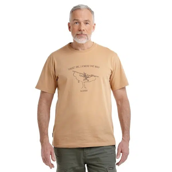 Bushman Pánské tričko Etah, camel XXXXL