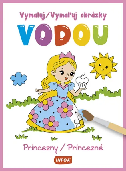 Vymaluj/Vymaľuj obrázky vodou Princezny/Princezné