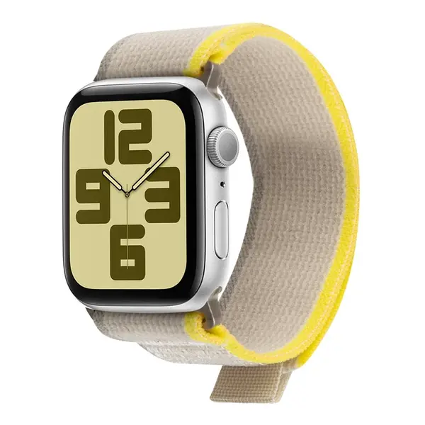 Textilní řemínek OBAL:ME pro Apple Watch 42-49mm M-L, beige/yellow