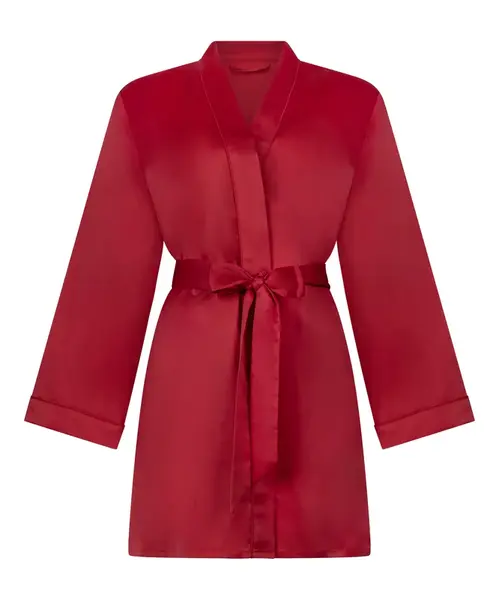 Hunkemöller Krátky župan  tmavočervená