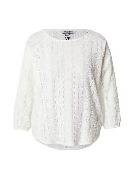 ZABAIONE Blúzka 'Re44ta'  šedobiela