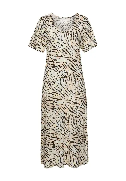 VIVANCE Letné šaty  svetložltá / marhuľová / čierna / biela