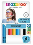 Tužky na obličej 6 barev Snazaroo – Adventure