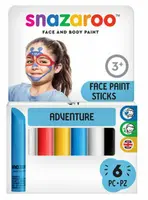 Tužky na obličej 6 barev Snazaroo – Adventure