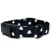 PafDog® Obojek pro psy LÁSKA - černý se srdíčky PAF-510