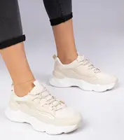 Gemre Beige women's sneakers with golden detail Kella