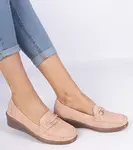 Gemre Pink women's wedge loafers Sameri