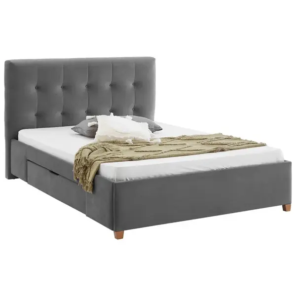 Carryhome ČALOUNĚNÁ POSTEL, 180/200 cm, šedá