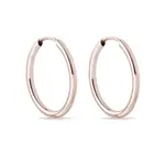 Moderné oválne náušnice z ružového zlata KLENOTA