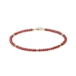 Náramok z granátov v žltom zlate KLENOTA