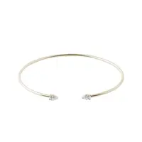 Pevný náramok zo zlata s diamantmi vo výbruse kvapky KLENOTA