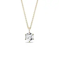 Zlatý prívesok s čírym briliantom KLENOTA