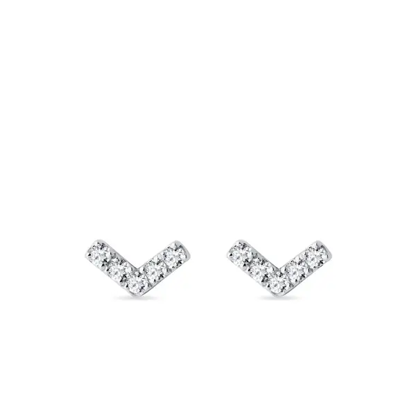 Diamantové náušnice z bílého zlata KLENOTA