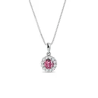 Diamantový náhrdelník s turmalínem v bílém zlatě KLENOTA