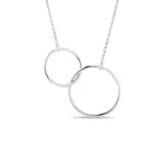 Náhrdelník z bieleho 14 kt zlata kruhy KLENOTA