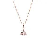 Prívesok z ružového zlata s trojbokým morganitom KLENOTA