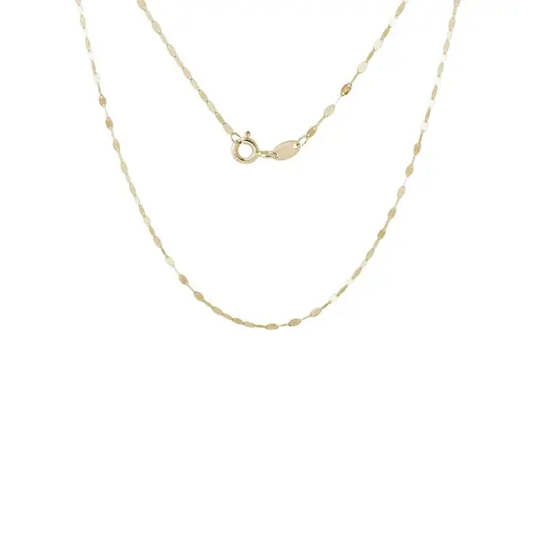 Zlatý řetízek typu Lip Chain v délce 42 cm KLENOTA